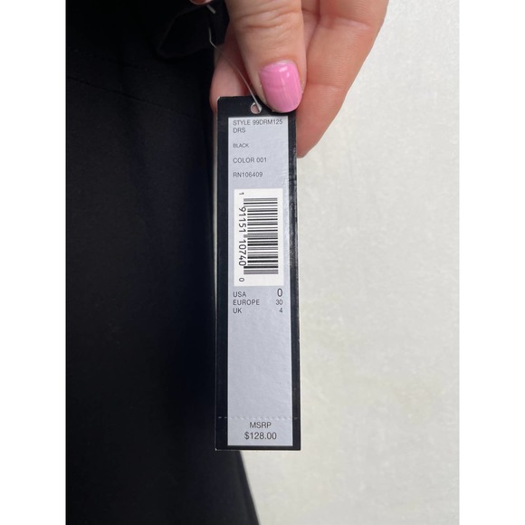 NWT Tahari Arthur Levine Black Dress‎ with Pockets , Size 0 - Picture 9 of 12